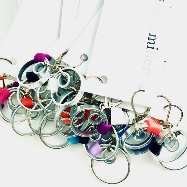 Silver Reel Earrings