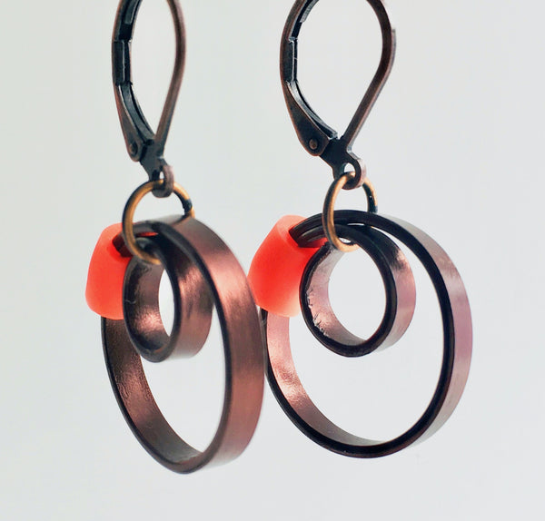 Bronze Reel Earrings