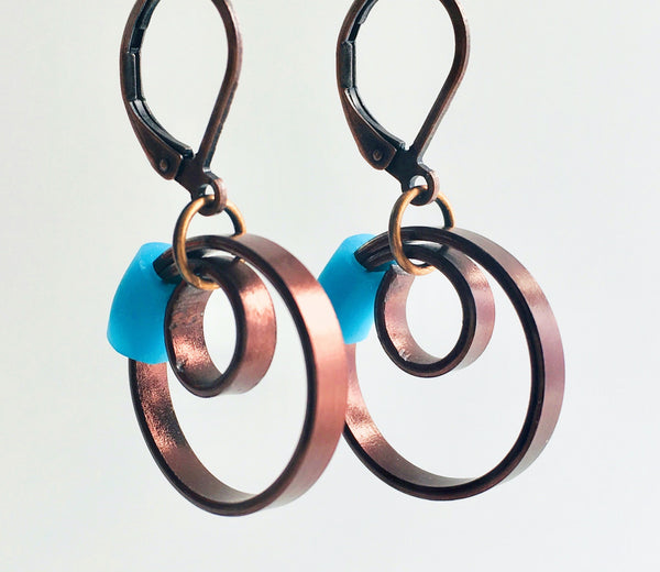 Bronze Reel Earrings