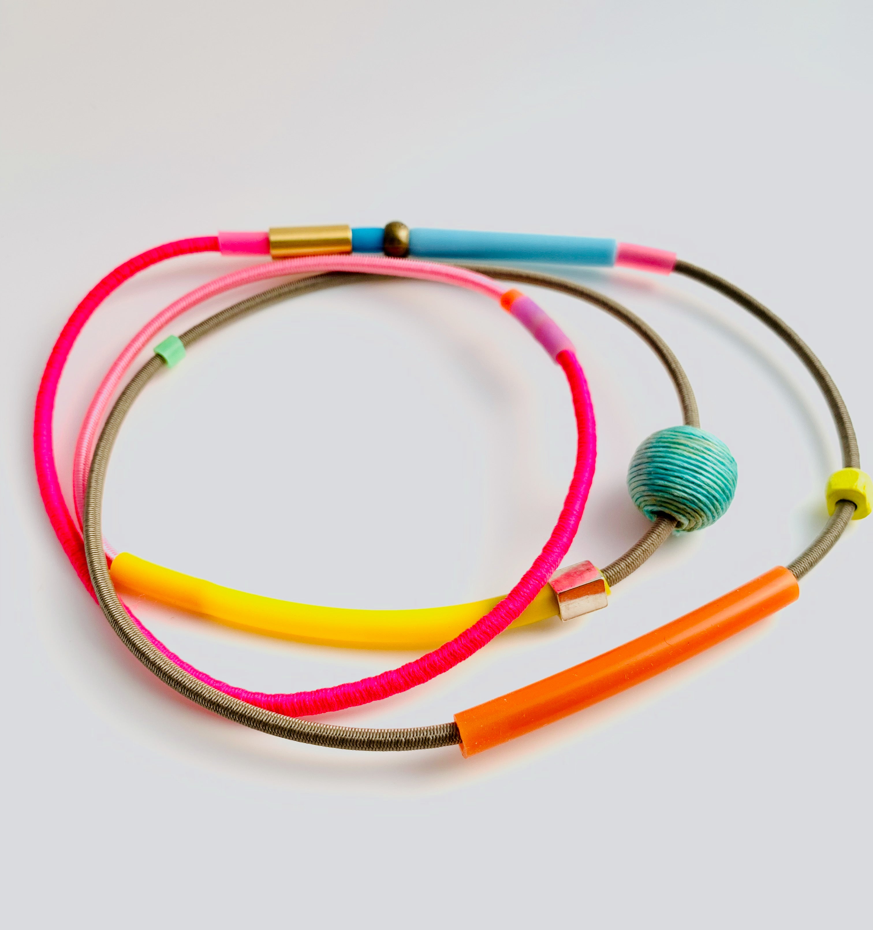 Colour Block Necklace in Brights
