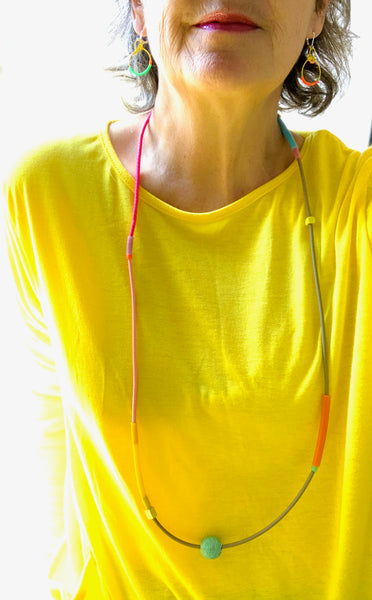 Colour Block Necklace in Brights