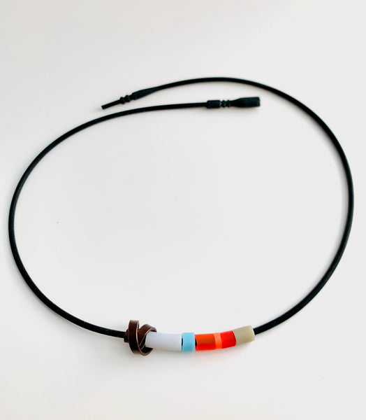 Mondrian Rubber Loopt Necklaces