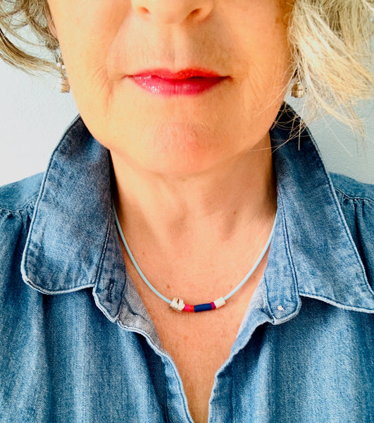 Mondrian Rubber Loopt Necklaces