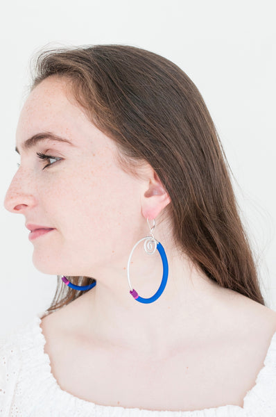 Coloured Hoopt Earrings