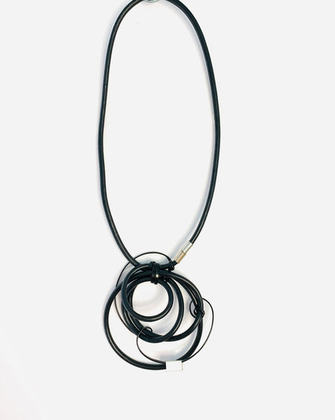 Once Made Necklace: Short and Long Black Orbital Necklaces
