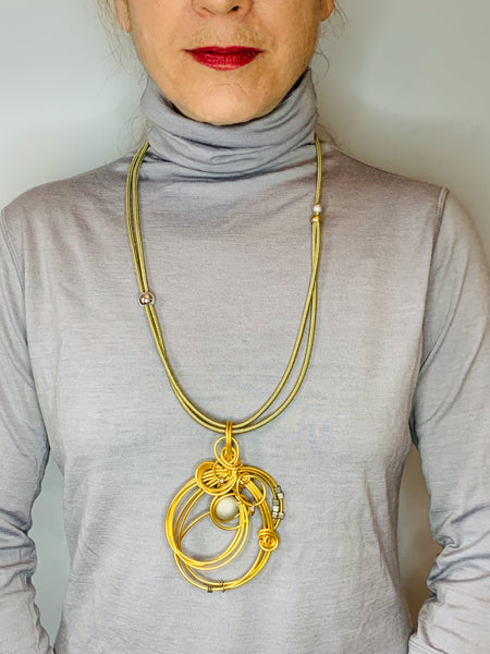 Once Made Necklace: Golden Inter city Necklace