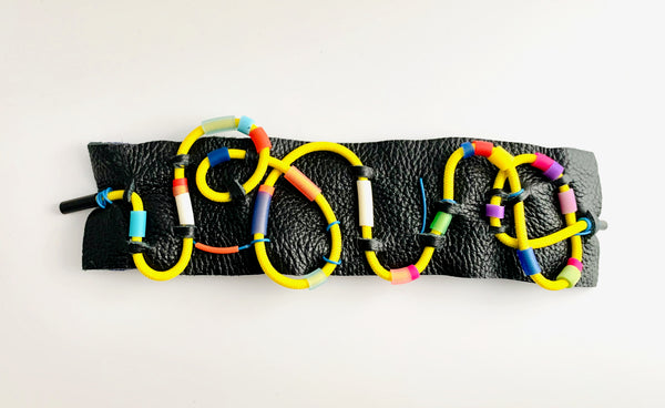 United: Graffiti Leather Cuffs