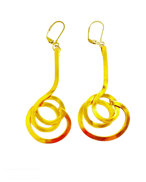 Flat Swirl Earrings: