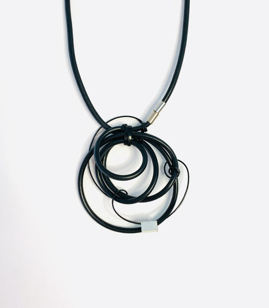 Once Made Necklace: Short and Long Black Orbital Necklaces